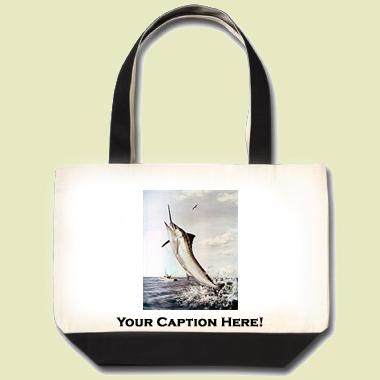 Striped Marlin Tote Bag