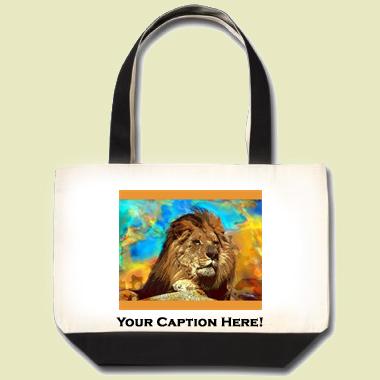 african lion face. African Lion Tote Bag