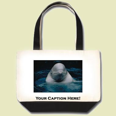 beluga whale calf. Beluga Whale Tote Bag