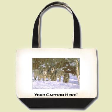 Gray Wolf Tote Bag
