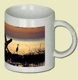 Tri-Color Heron Coffee Mug