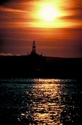Sun and Oil Rig Magnet