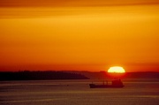 Sunset behind Freighter Magnet